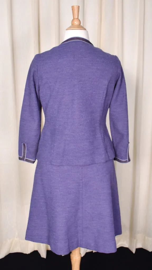 1960s Purple Skirt Suit Set