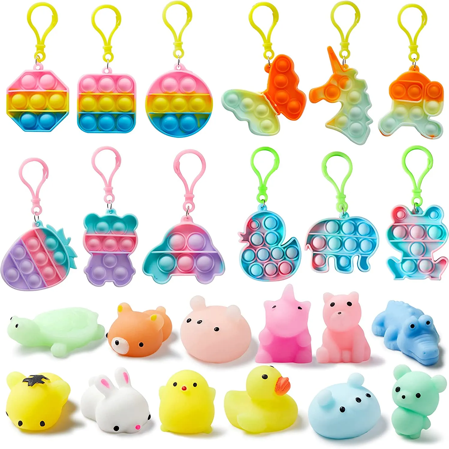 24Pcs Assorted Toys Prefilled Easter Eggs 2.36in