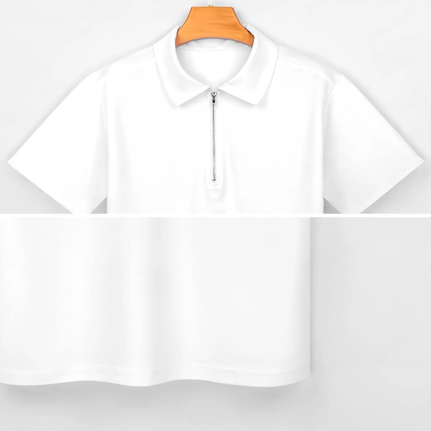 Agouti Animal Trendy Polo Shirts for Men Short Sleeve Lapel Collar Zipper T-Shirts Outdoor Sports