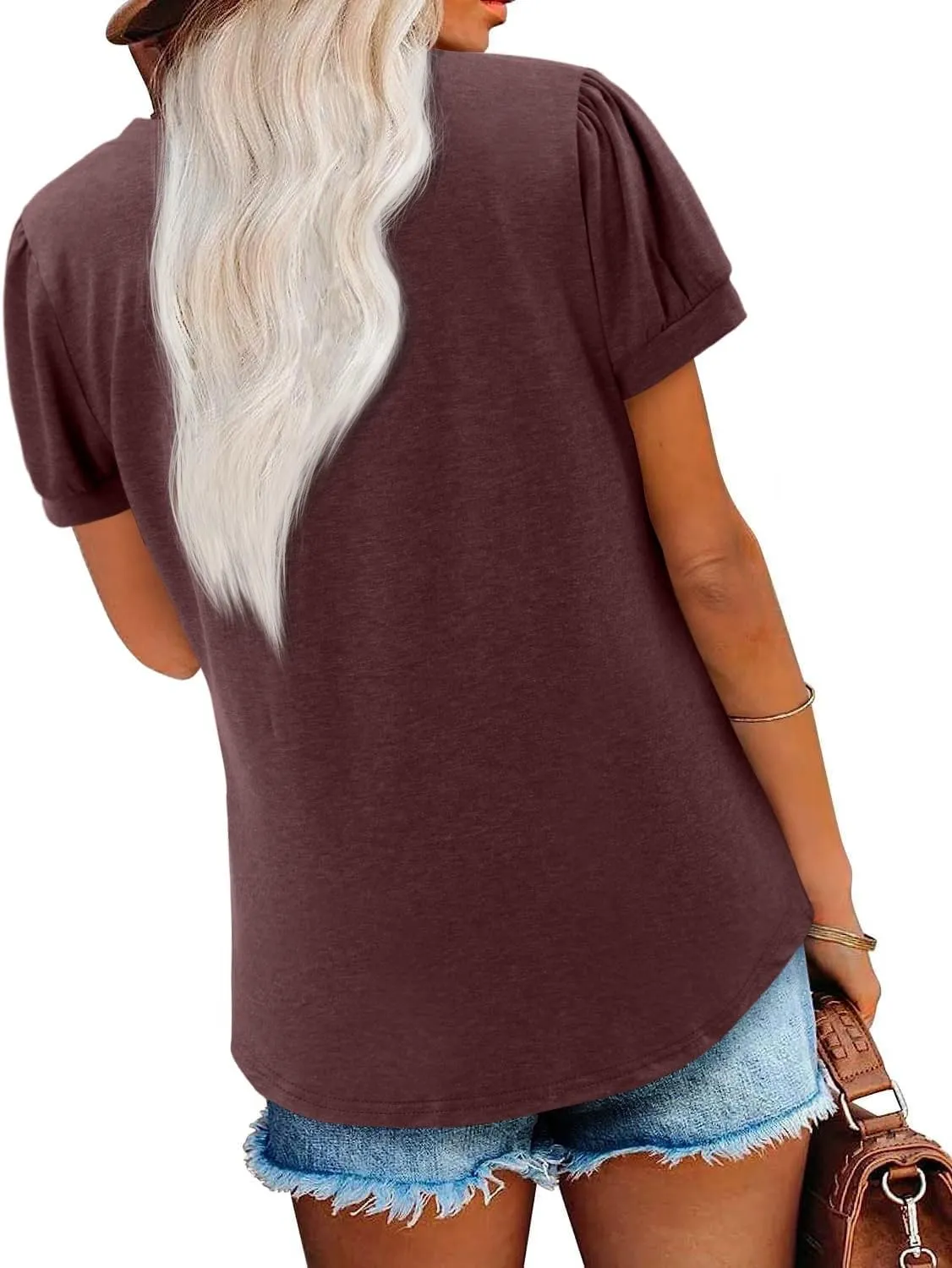 CRAZY GRID Womens Summer Special Design Short Sleeve Fashion Casual Lightweight Tee Tops