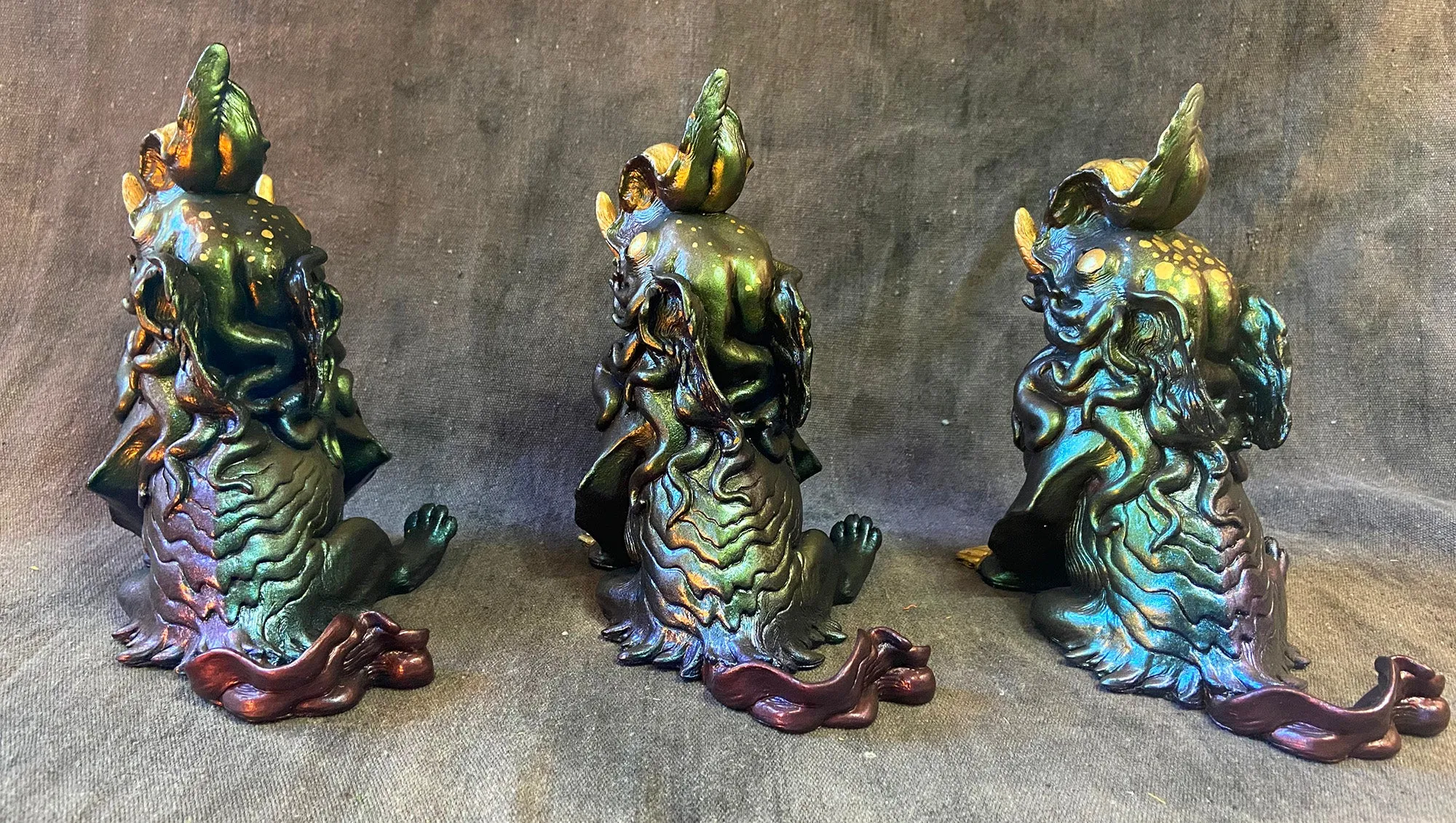 DEEP DISCOUNT- FLAMBOYANT CUTTLEFISH BAKU CAST FIGURE- COLOR SHIFT/GOLD LEAF