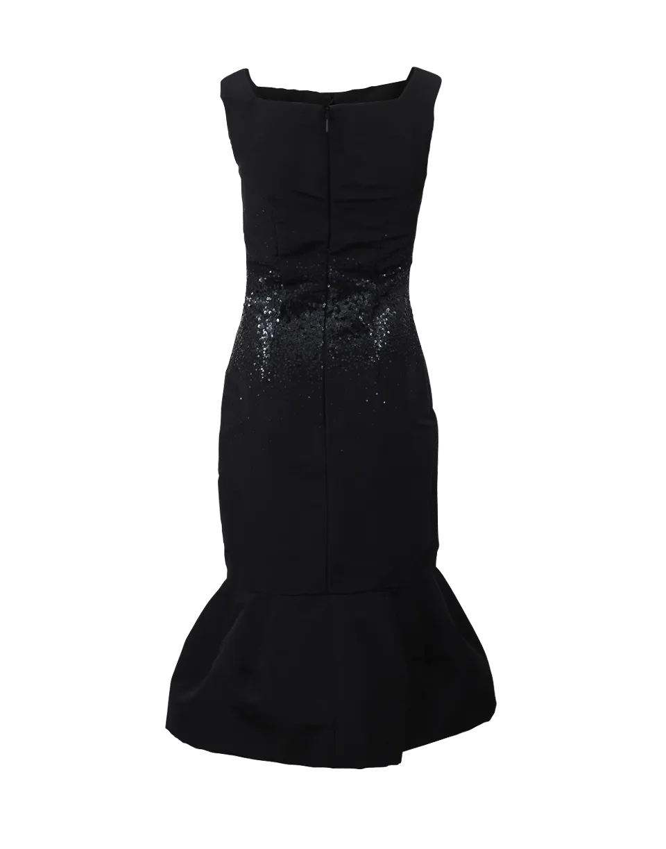 Flared Sequin Dress