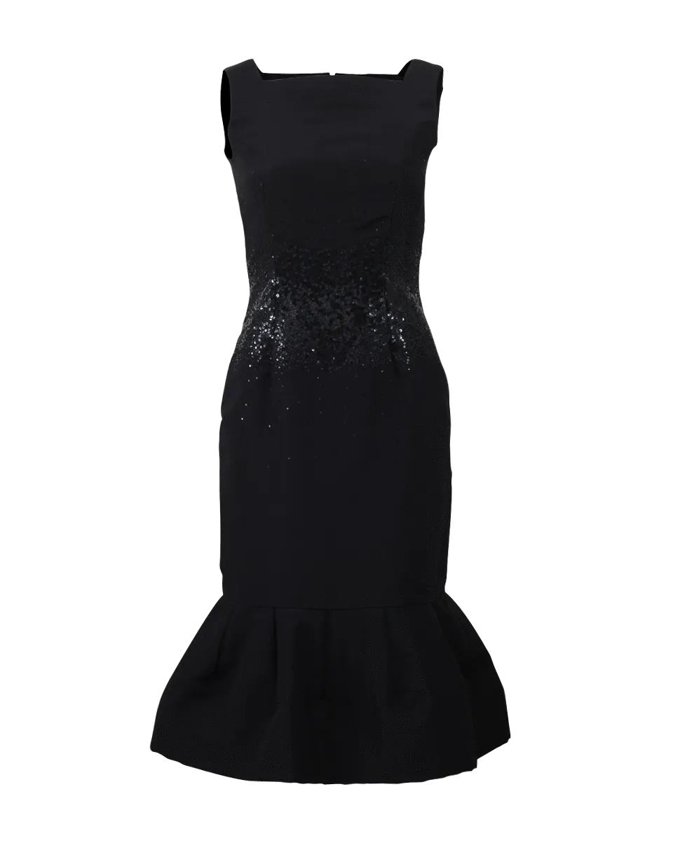 Flared Sequin Dress