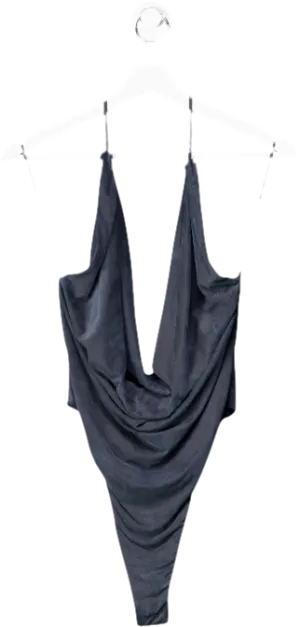Gauge81 Black Manaus Deep V Bodysuit UK L