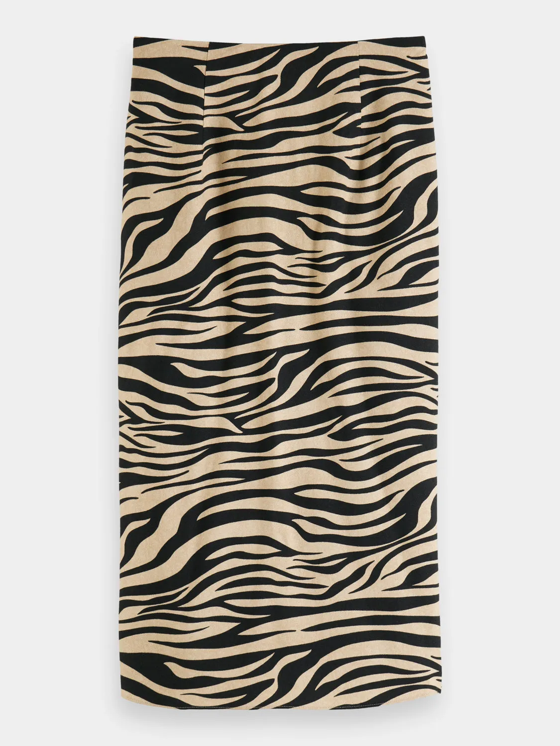 High-rise printed wrap skirt