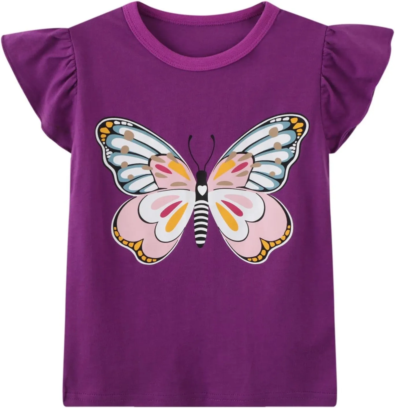 HILEELNAG Girls' Tees Short Sleeve Cotton Casual Graphic T-Shirts Easter Summer Tops 3Packs