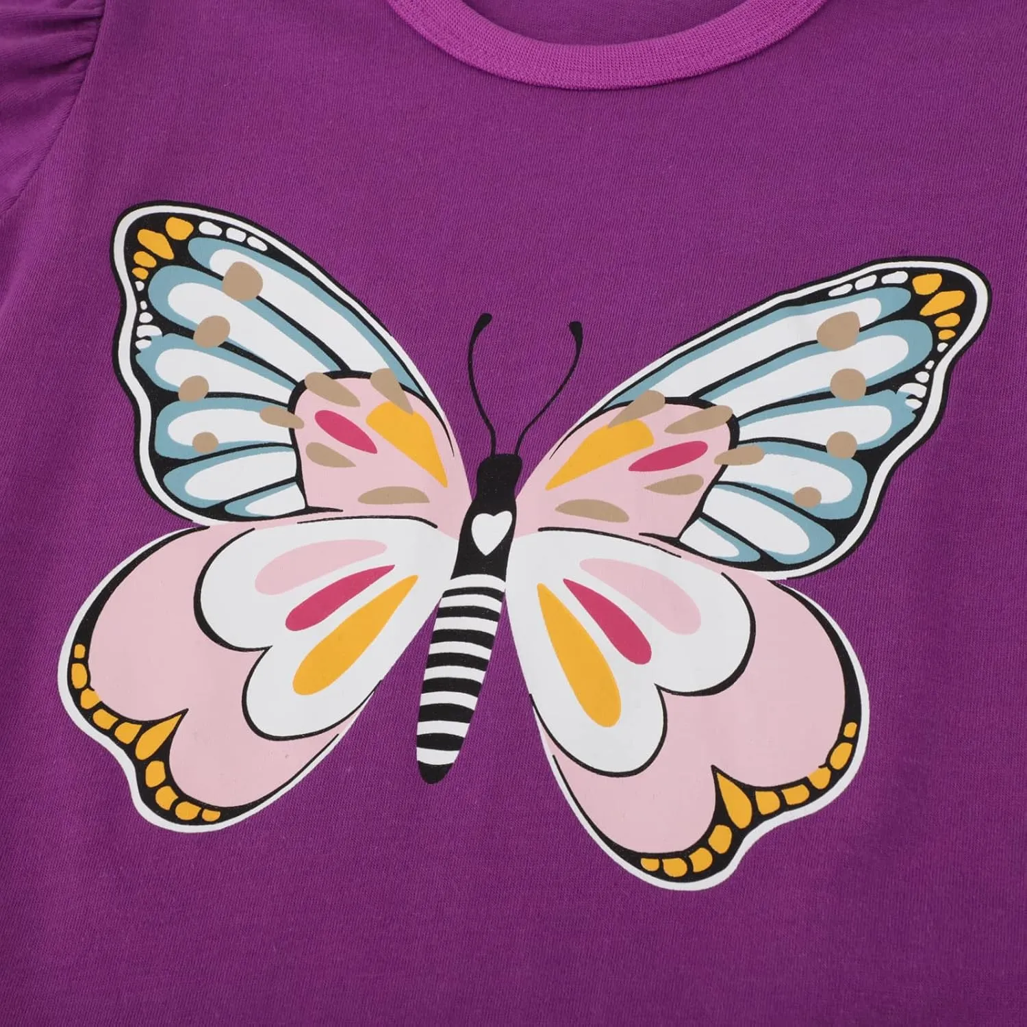 HILEELNAG Girls' Tees Short Sleeve Cotton Casual Graphic T-Shirts Easter Summer Tops 3Packs