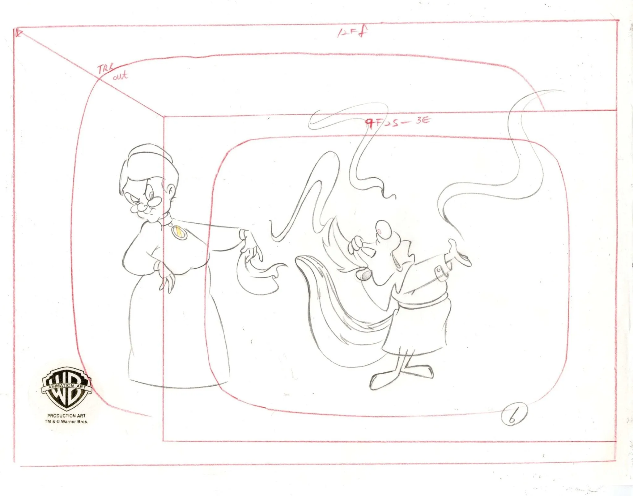 Looney Tunes Original Production Cel: Granny and Pepe
