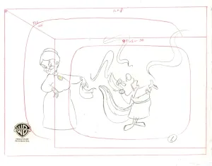 Looney Tunes Original Production Cel: Granny and Pepe