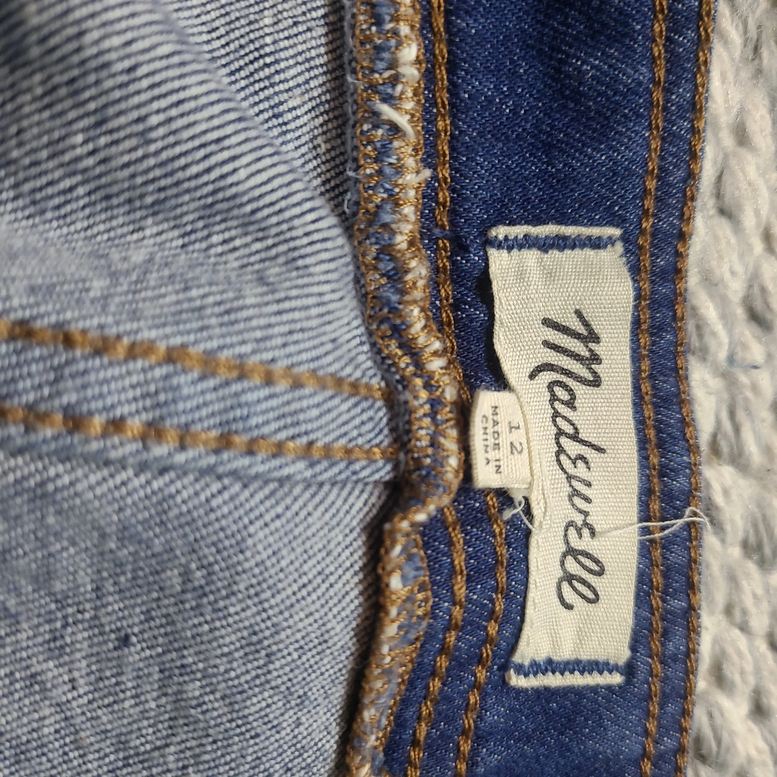 Madewell Metropolis Denim Skirt Size 12