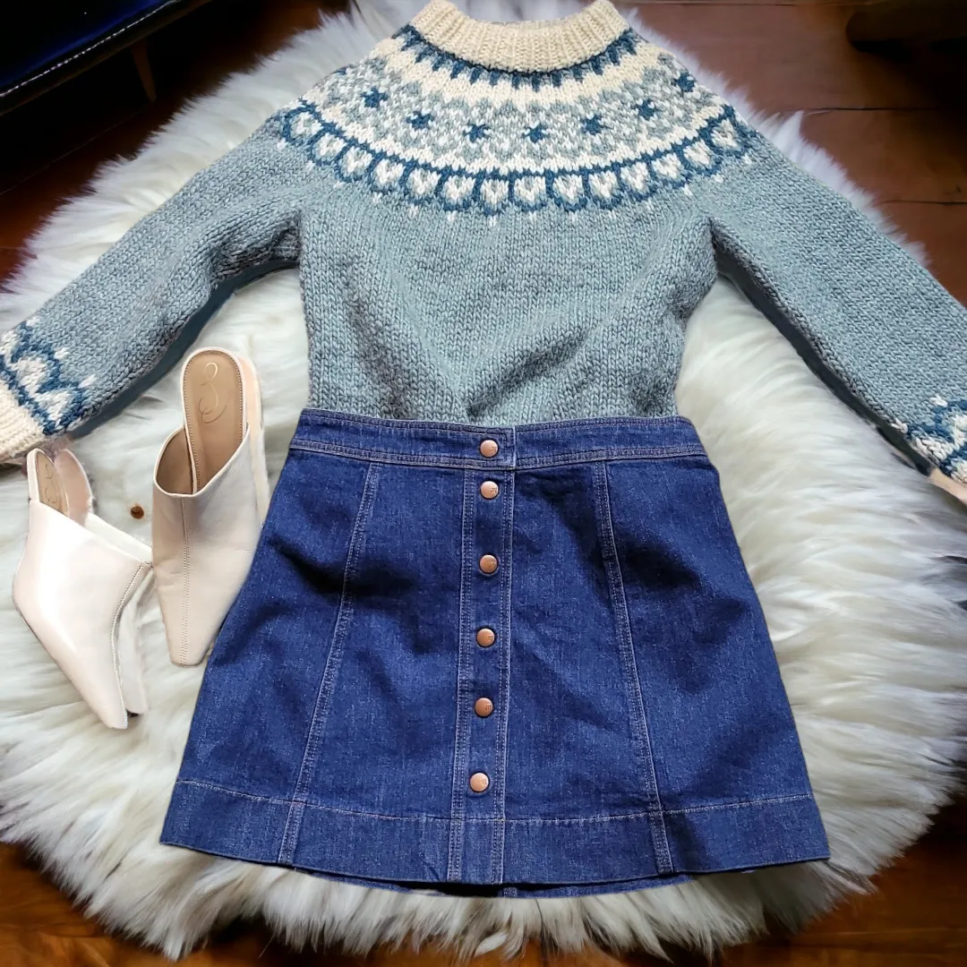 Madewell Metropolis Denim Skirt Size 12