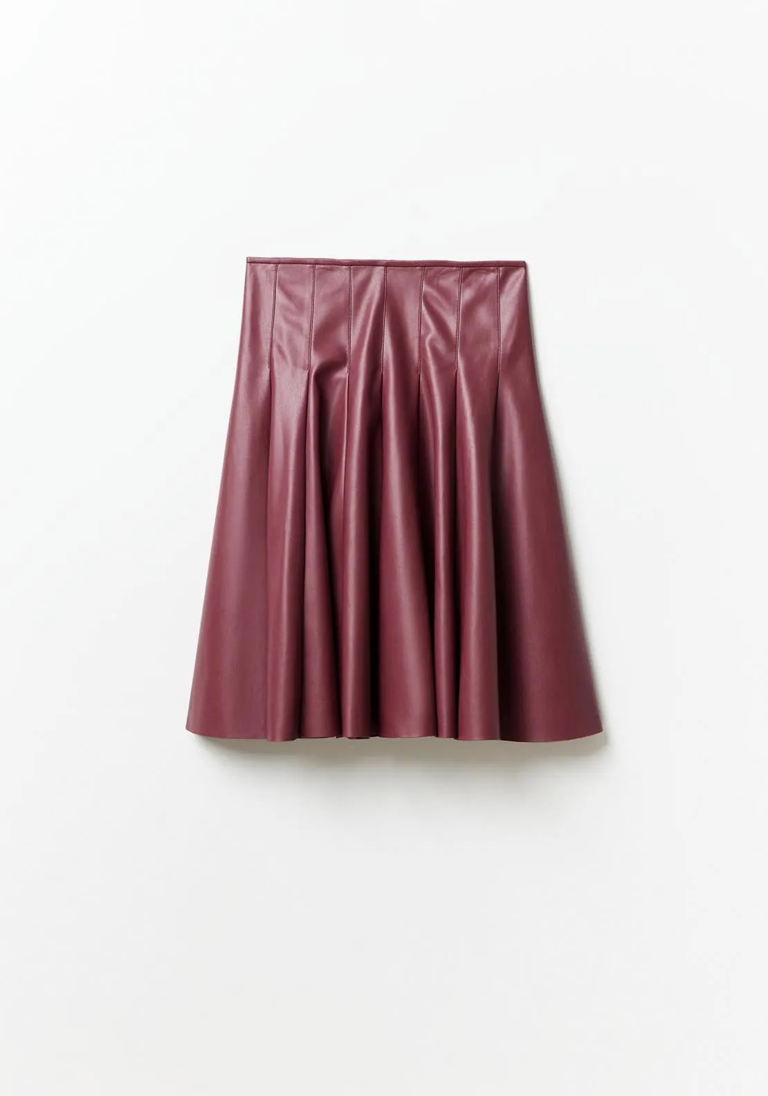 Marsala flared skirt - Maroon