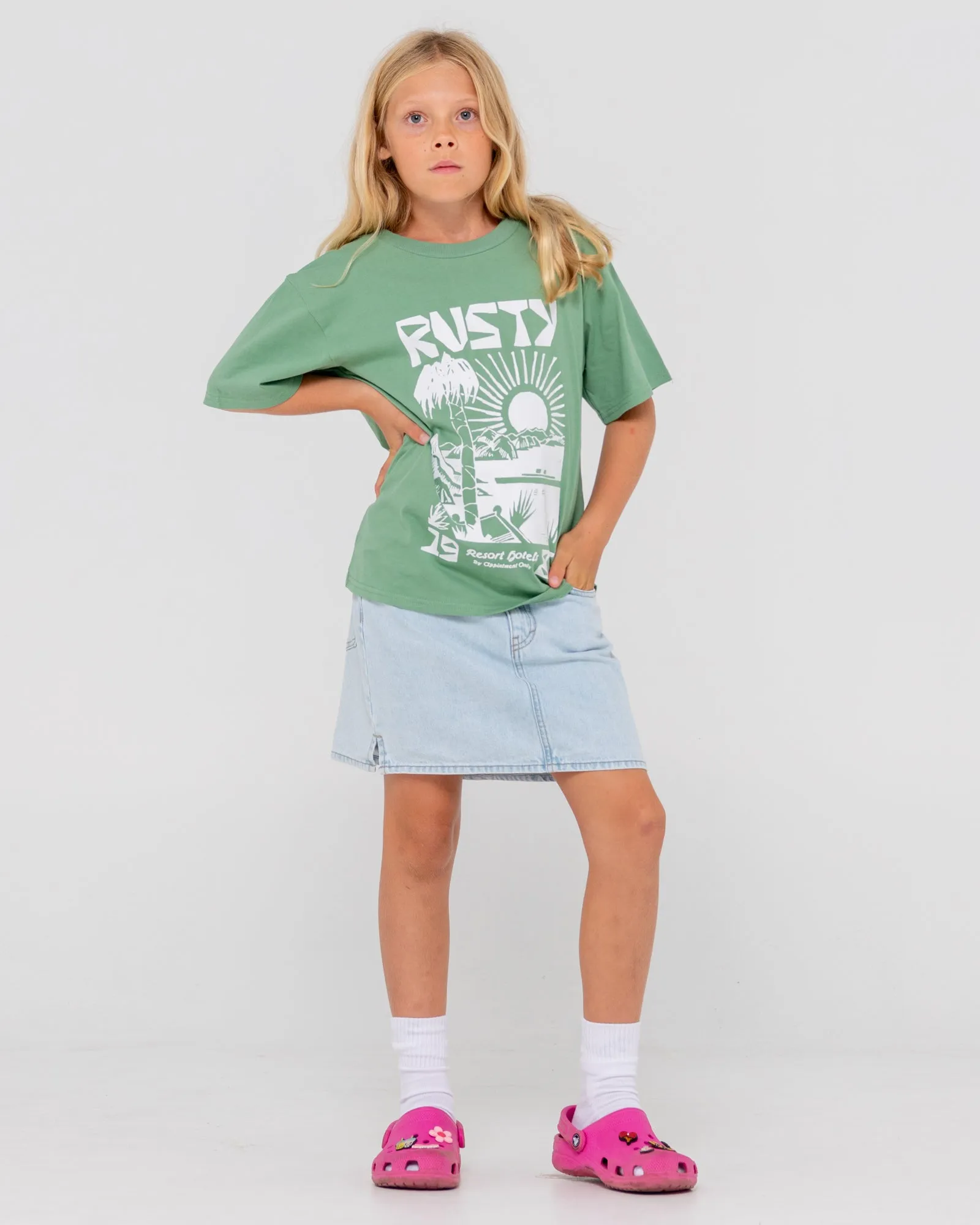 Mavericks Low Rise Denim Skirt Girls