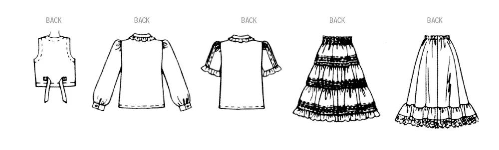 McCall's Sewing Pattern 8463 Blouse, Vest, Skirt and Petticoat by Laura Ashley