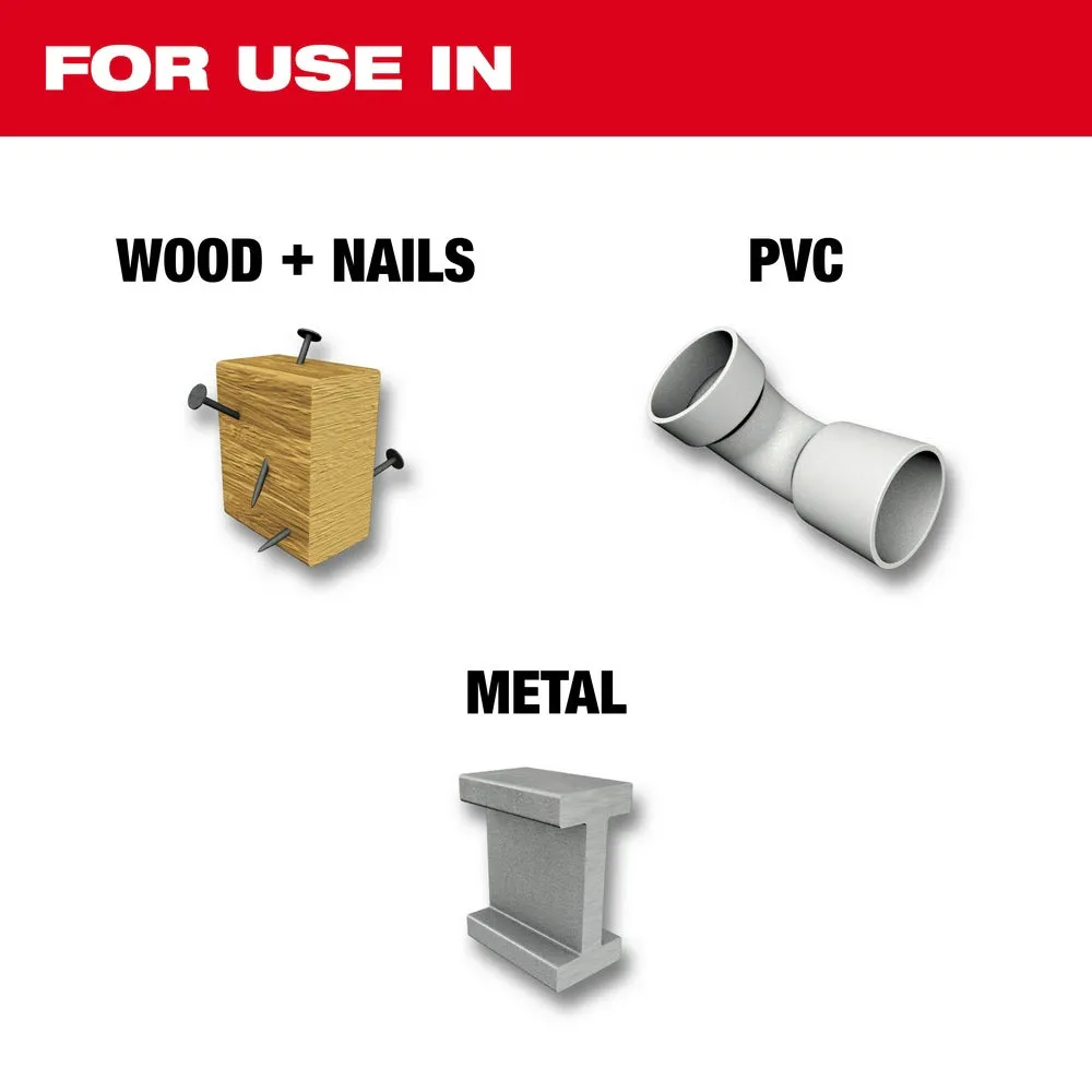 Milwaukee 48-00-5093 8" x 8/12TPI Bi-Metal Super Sawzall Blade 5-Pack