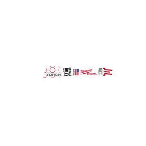 Milwaukee 48-00-5712 6" x 10TPI Super Sawzall Demolition Blade 5-Pack