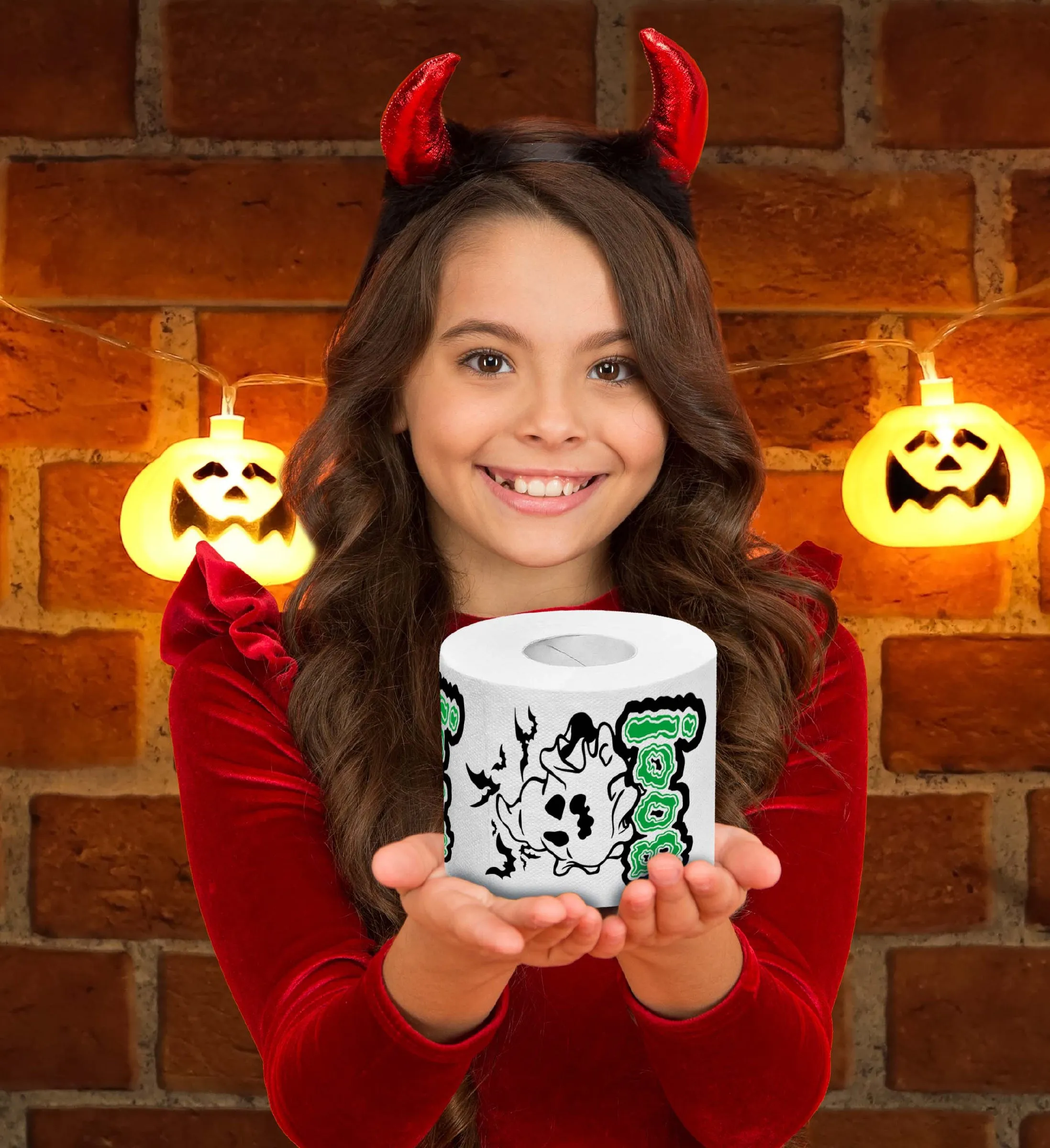 Printed TP Halloween Boo! Ghost Printed Toilet Paper Gag Gift – 500 Sheets