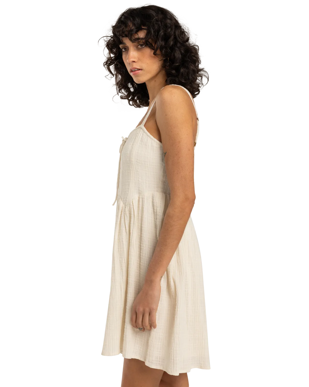 Romantic Vibes Skater Dress in Whitecap