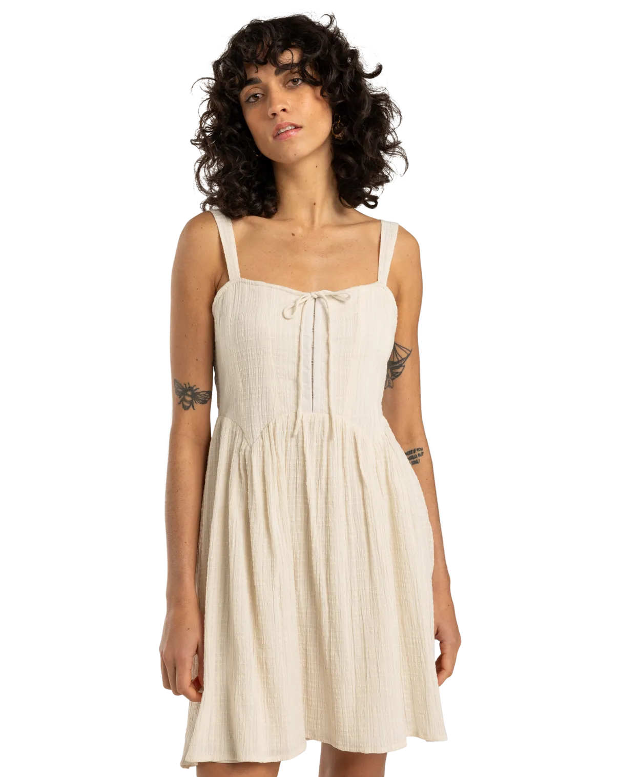 Romantic Vibes Skater Dress in Whitecap