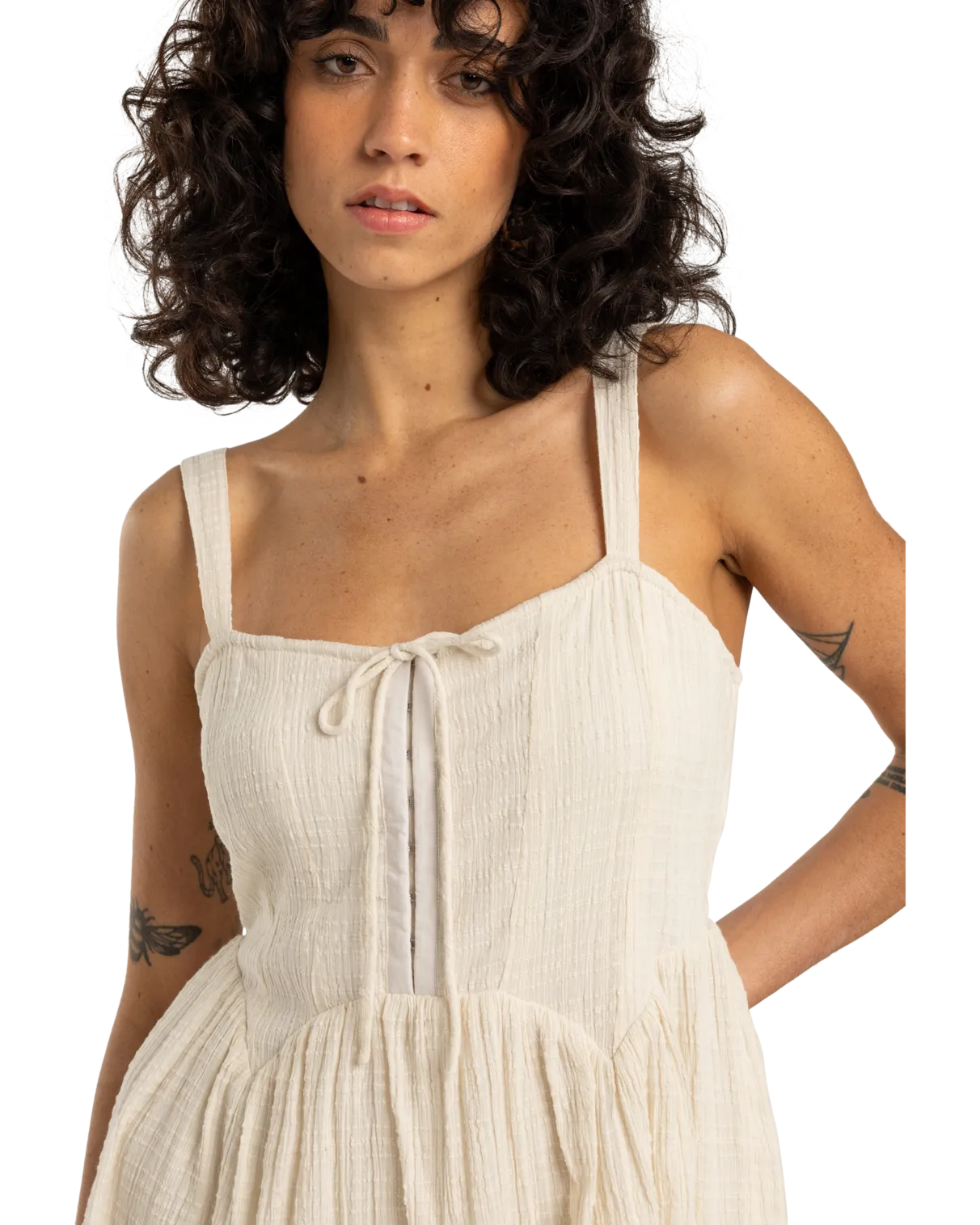 Romantic Vibes Skater Dress in Whitecap