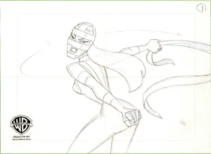 Superman the Animated Series Original Production Drawing: Lashina