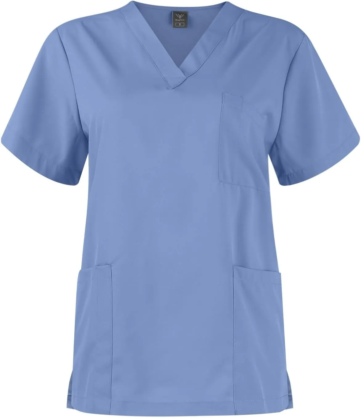 Women's V-Neck Stretch Fit Scrub Top & Jogger Scrubs Pants Multi Pocket Medical Nurse Uniforms Set